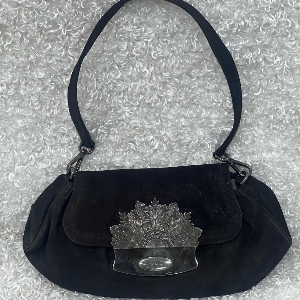 Prada Brown Leather Shoulder Bag